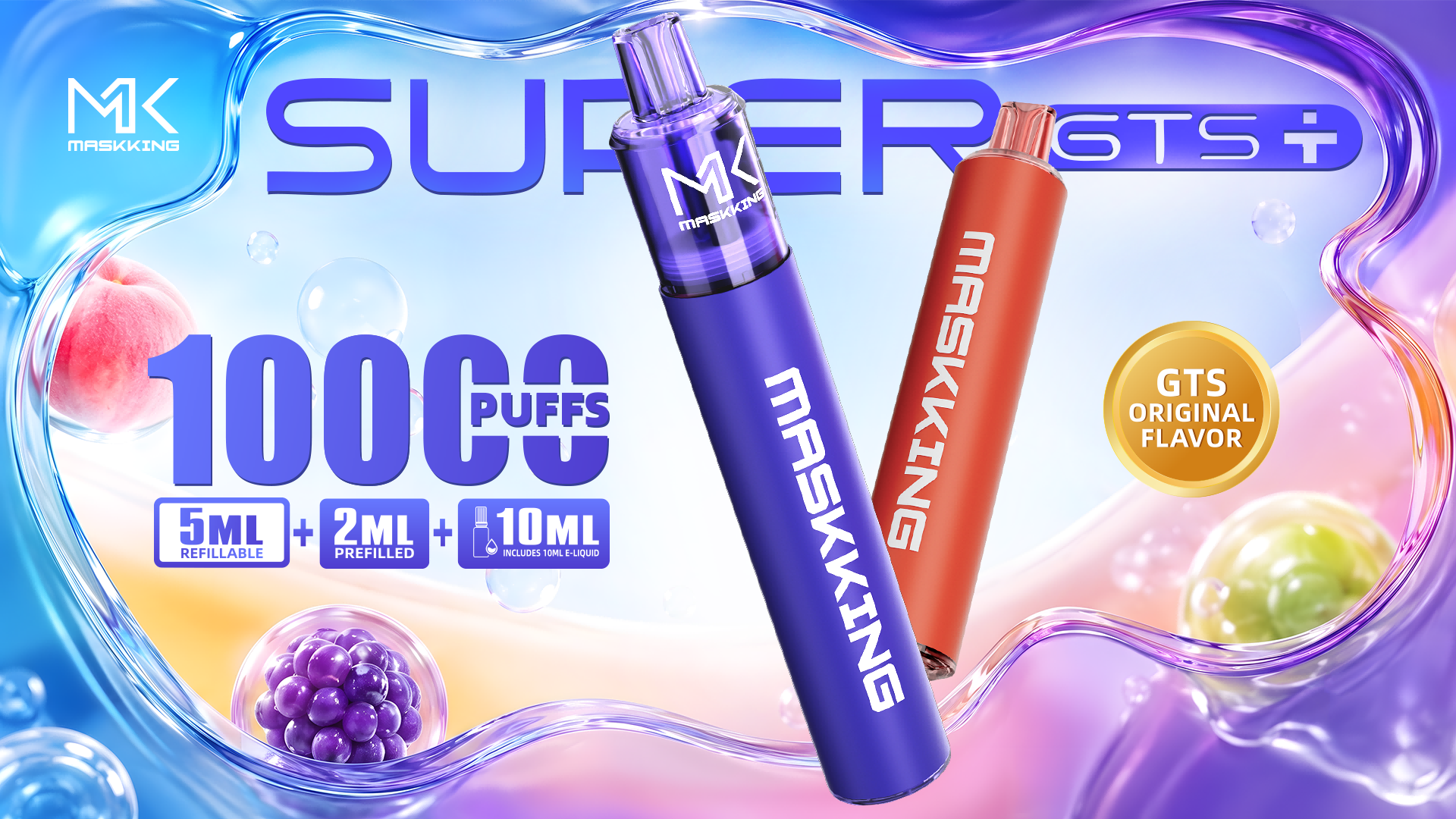 Maskking Unveils SUPER GTS+: Redefining Vaping Flexibility with a Dual-Chamber Design and Up to 10,000 Puffs